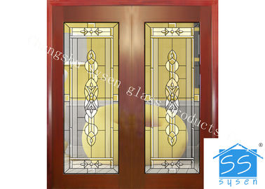 Painéis de vidro feitos sob encomenda para as portas, 16-30 milímetros de vitral decorativo