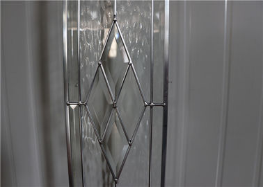O vidro decorativo do painel do embutimento liso da borda isolado/chanfrou/lustrou