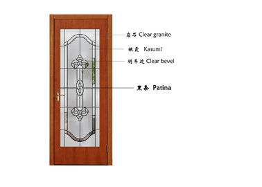 O ártico modelou o bronze decorativo/níquel/pátina do vidro geado do terno da porta da janela disponível