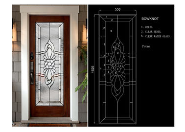 O ártico modelou o bronze decorativo/níquel/pátina do vidro geado do terno da porta da janela