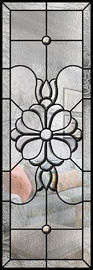Porta deslizante de vidro de Dedorative do quadro de madeira, portas deslizantes de vidro internas da pátina preta