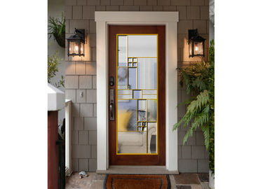 A porta decorativa arquitetónica do vitral dos trabalhos artísticos originais almofada o art deco de Nouveau