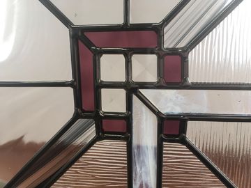 Vidro decorativo 22&quot; do painel da porta” estilo de madeira natural da pátina *64 preta