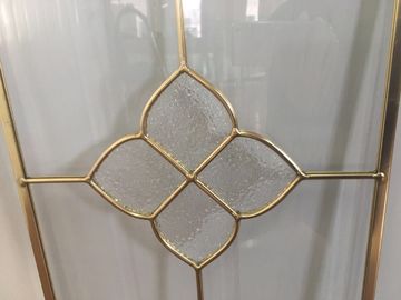 Borda chanfrada do quadro de vidro transparente do metal do armário de cozinha resistente ao calor