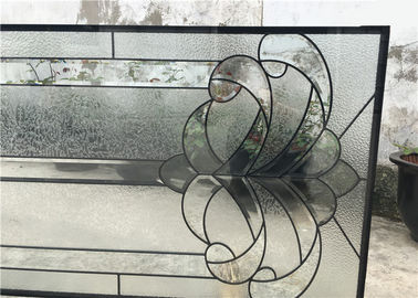 Vidro moderado telescópico vitrificado da porta de vidro de deslizamento da pátina dobro preto