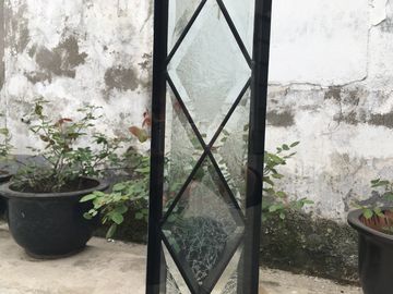 Porta de vidro contínua interior modelada, portas de vidro de deslizamento decorativas